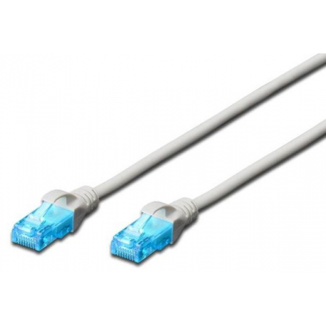 DIGITUS Ecoline - Patch cable - RJ-45 (M) to RJ-45 (M) - 20 m - UTP - CAT 5e - booted - grey - 0
