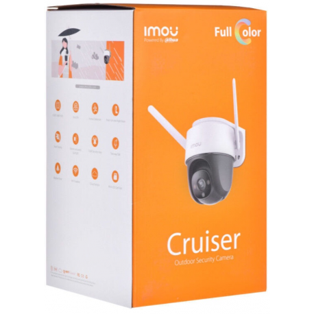 IMOU Cruiser 2MP - Network surveillance camera - pan  /  tilt - dustproof  /  weatherproof - colour (Day&Night) - 2 MP - 1920 x 1080 - 1080p - fixed focal - audio - wireless - Wi-Fi - LAN 10 / 100 - H.264, H.265 - DC 12 V - 4