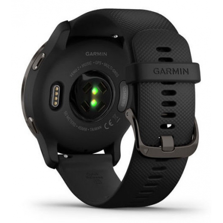 Garmin Venu 2 - 45 mm - black - sport watch with band - silicone - black - wrist size: 135-200 mm - display 1.3" - Bluetooth, Wi-Fi, ANT+ - 49 g - 5