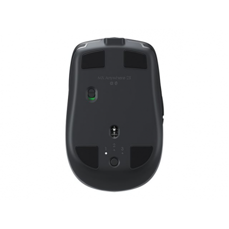 Logitech MX Anywhere 2S - Mouse - laser - 7 buttons - wireless - Bluetooth, 2.4 GHz - USB wireless receiver - graphite - 5