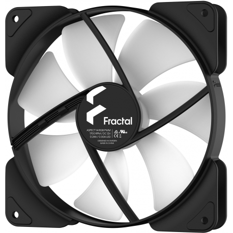 Fractal Design Aspect 14 RGB PWM - Case fan - 140 mm - black (pack of 3) - 3