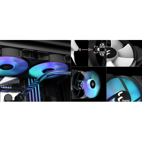 Fractal Design Aspect 14 RGB PWM - Case fan - 140 mm - black (pack of 3) - 5