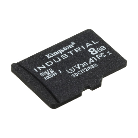 Kingston Industrial - Flash memory card - 8 GB - A1  /  Video Class V30  /  UHS-I U3  /  Class10 - microSDHC UHS-I - 1