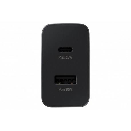 SAMSUNG Power Adapter Super Fast Charg. Duo USB-A 15W USB-C 35W without cable Black