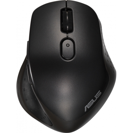 ASUS MW203 - Mouse - ergonomic - optical - 5 buttons - wireless - Bluetooth, 2.4 GHz - USB wireless receiver - black - 0