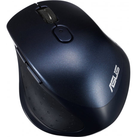 ASUS MW203 - Mouse - ergonomic - optical - 6 buttons - wireless - Bluetooth, 2.4 GHz - USB wireless receiver - blue - 1