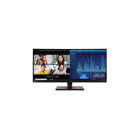 Lenovo ThinkVision P34w-20 - LED monitor - curved - 34.14" - 3440 x 1440 UWQHD - IPS - 300 cd / m² - 1000:1 - 4 ms - 2xHDMI, 2xDisplayPort, USB-C - raven black - 1