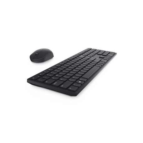 Dell Pro KM5221W - Keyboard and mouse set - wireless - 2.4 GHz - QWERTY - Pan Nordic - black - for Latitude 3320, 3520, 7320 Detachable - 3