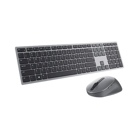 Dell Premier Multi-Device KM7321W - Keyboard and mouse set - wireless - 2.4 GHz, Bluetooth 5.0 - QWERTY - Pan Nordic - titan grey - for Latitude 7320 Detachable - 11