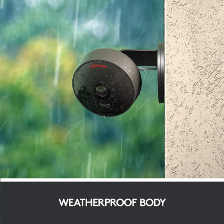 Logitech Circle View - Network surveillance camera - outdoor, indoor - weatherproof - colour (Day&Night) - 1920 x 1080 - 1080p - audio - wireless - Wi-Fi - 13