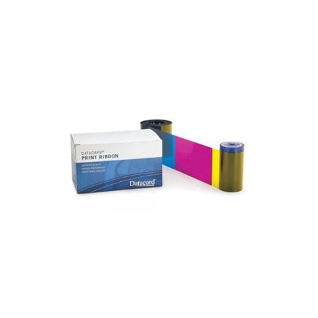 Datacard YMCKT - Colour (cyan, magenta, yellow, resin black, clear overlay) - print ribbon - 0