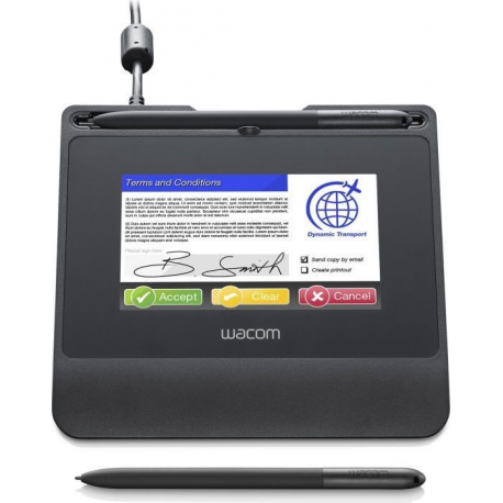 Wacom STU-540 - Signature terminal w /  LCD display - 10.8 x 6.5 cm - electromagnetic - wired - serial, USB 2.0 - black - 1