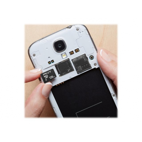 PNY Performance Plus - Flash memory card - 128 GB - Class 10 - microSDXC - 2