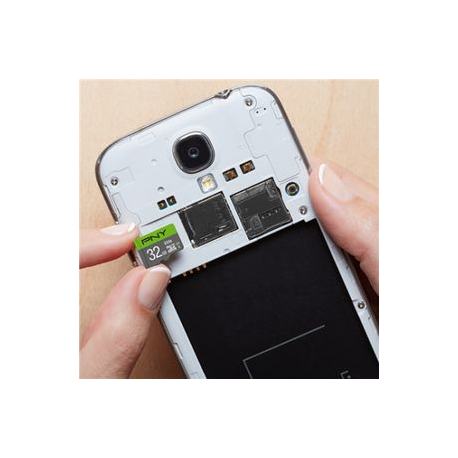 PNY - Flash memory card (microSDHC to SD adapter included) - 32 GB - UHS Class 1  /  Class10 - microSDHC UHS-I - 2