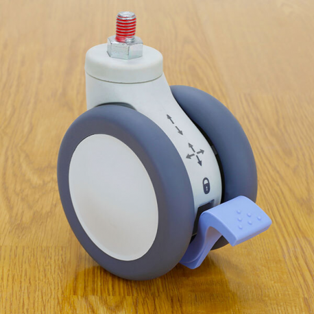 Ergotron SV 3-Function - Locking casters for cart - for Ergotron SV40, SV41, SV42, SV43, SV44; StyleView SV42 - 3