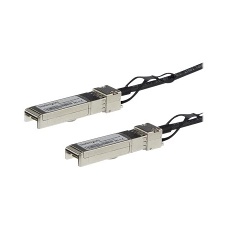 StarTech.com MSA Uncoded Compatible 0.5m 10G SFP+ to SFP+ Direct Attach Breakout Cable Twinax, 10 GbE SFP+ Copper DAC 10 Gbps Low Power Passive Transceiver Module DAC, 10GE Breakout Cable - Lifetime Warranty (SFP10GPC05M) - 10GBase direct attach cable - SFP+ latched to SFP+ latched - 50 cm - twinaxial - SFF-8431 / SFF-8432 - passive - black - 1