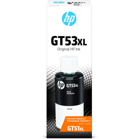 HP GT53XL - 135 ml - high capacity - black - original - ink refill - for Smart Tank 51X, 67X, 70XX, 72X, 73XX, 75X, 76XX, 790; Smart Tank Plus 55X - 6