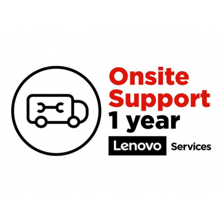 Lenovo Onsite Upgrade - Extended service agreement - parts and labour (for system with 1 year depot or carry-in warranty) - 1 year (from original purchase date of the equipment) - on-site - for ThinkCentre neo 50; ThinkEdge SE50; V50s-07; V55t Gen 2-13; V55t-15 - 1