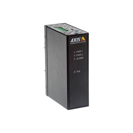 AXIS T8144 Industrial Midspan - PoE injector - DC 20 - 60 V - 60 Watt - black - for AXIS P1455-LE, P1455-LE-3 License Plate Verifier Kit, Q6100-E 50 Hz - 2
