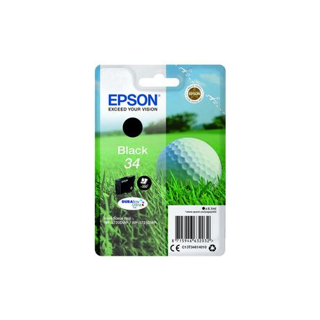 Epson 34 - 6.1 ml - black - original - ink cartridge - for WorkForce Pro WF-3720, WF-3720DWF, WF-3725DWF - 3