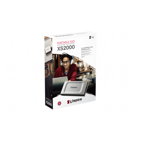 Kingston XS2000 - Solid state drive - 2 TB - external (portable) - USB 3.2 Gen 2x2 (USB-C connector) - 5
