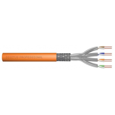 DIGITUS - Bulk cable - 500 m - SFTP, PiMF - CAT 7 - halogen-free, solid - orange, RAL 2000 - 2