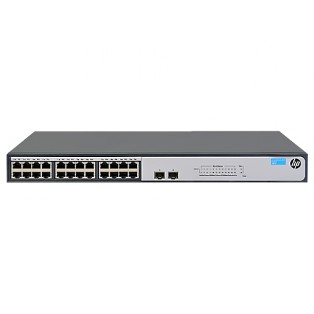 HPE 1420-24G-2SFP Switch - Switch - unmanaged - 24 x 10 / 100 / 1000 + 2 x Fast Ethernet / Gigabit SFP - desktop, rack-mountable - 2