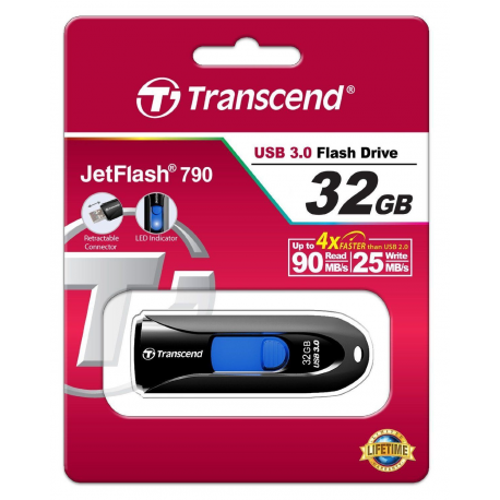 Transcend JetFlash 790 - USB flash drive - 64 GB - USB 3.0 - 4