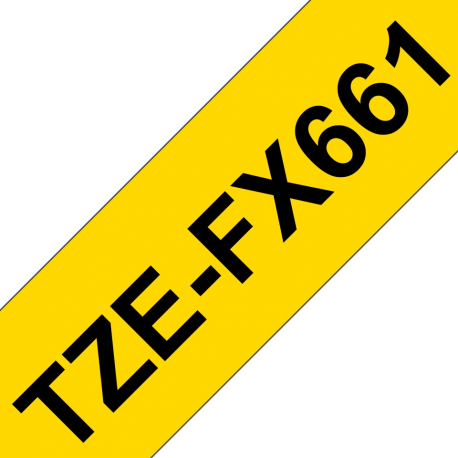 Brother TZe-FX661 - Black on yellow - Roll (3.6 cm x 8 m) 1 cassette(s) flexible tape - for P-Touch PT-3600, 530, 550, 9200, 9400, 9500, 9600, 9700, 9800, D800, E800, P900, P950 - 4