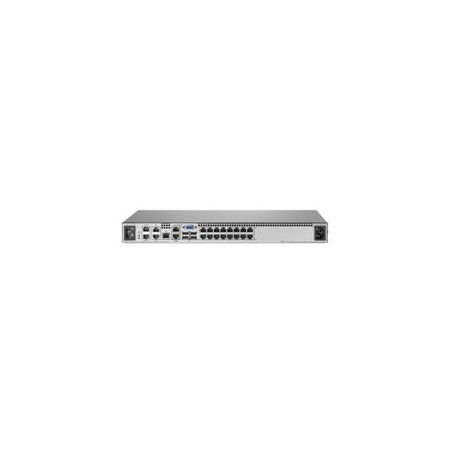 HPE IP Console G2 Switch with Virtual Media and CAC 2x1Ex16 - KVM switch - 16 x KVM port(s) - 1 local user - 2 IP users - desktop - for HPE 10XXX G2, 600, 800; Advanced Series Racks 42U 600; ProLiant DL20 Gen9, e2000 G6; Rack - 1