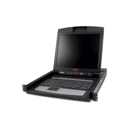 APC LCD Console - KVM console - 17" - rack-mountable - 1280 x 1024 @ 75 Hz - black - 1U - for P / N: AR3103, AR3103SP, AR3106SP, SRT1000RMXLI, SRT1000RMXLI-NC, SRT5KRMXLW-TW - 3