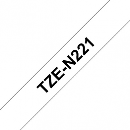Brother TZe-N221 - Black on white - Roll (0.9 cm x 8 m) 1 cassette(s) non-laminated tape - for Brother PT-D600, H110; P-Touch PT-1005, 1010, D210, D400, D450, E550, H110, P900, P950 - 4