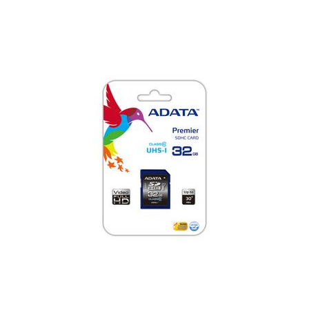 ADATA Premier - Flash memory card - 32 GB - UHS Class 1  /  Class10 - SDHC UHS-I - 2
