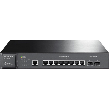 TP-LINK JetStream TL-SG3210 - Switch - Managed - 8 x 10 / 100 / 1000 - desktop, rack-mountable - 2