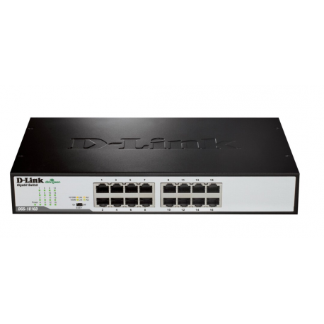 D-Link DGS 1016D - Switch - 16 x 10 / 100 / 1000 - desktop - 1