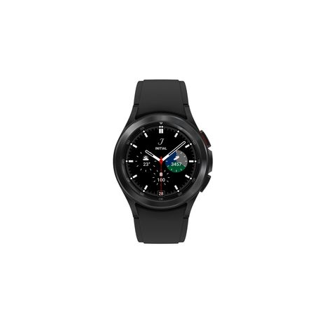 Samsung Galaxy Watch4 Classic - 42 mm - black - smart watch with ridge sport band - fluoroelastomer - black - display 1.2" - 16 GB - NFC, Wi-Fi, Bluetooth - 4G - 46.5 g - 1