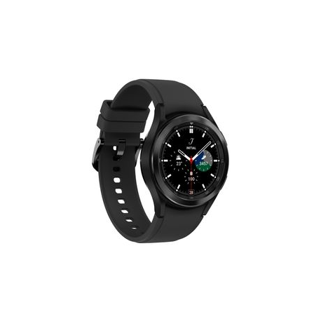 Samsung Galaxy Watch4 Classic - 42 mm - black - smart watch with ridge sport band - fluoroelastomer - black - display 1.2" - 16 GB - NFC, Wi-Fi, Bluetooth - 4G - 46.5 g - 2