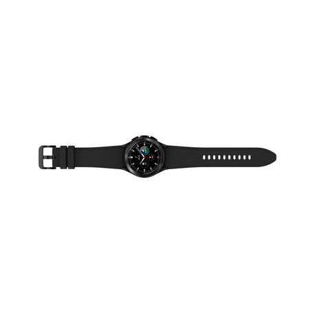 Samsung Galaxy Watch4 Classic - 42 mm - black - smart watch with ridge sport band - fluoroelastomer - black - display 1.2" - 16 GB - NFC, Wi-Fi, Bluetooth - 4G - 46.5 g - 5
