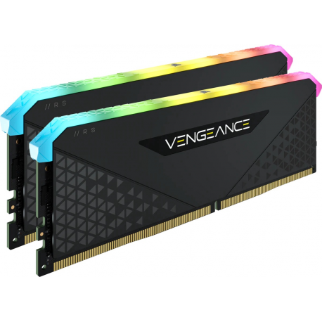 CORSAIR Vengeance RGB RS - DDR4 - kit - 32 GB: 2 x 16 GB - DIMM 288-pin - 3200 MHz / PC4-25600 - CL16 - 1.35 V - unbuffered - non-ECC - black - 2