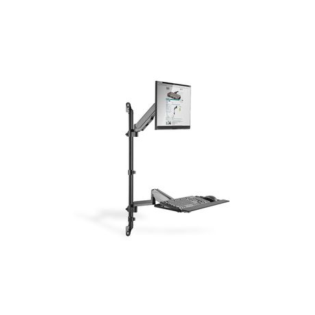 DIGITUS DA-90372 - Mounting kit (wall CPU mount, sit/stand workstation mount) - for LCD display / PC equipment - black - screen size: 17"-32" - wall-mountable - 1
