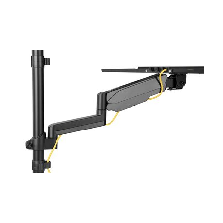 DIGITUS DA-90372 - Mounting kit (wall CPU mount, sit/stand workstation mount) - for LCD display / PC equipment - black - screen size: 17"-32" - wall-mountable - 3