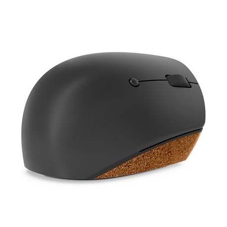 Lenovo Go - Mouse - ergonomic - blue optical - 6 buttons - wireless - 2.4 GHz - USB wireless receiver - storm gray with natural cork - retail - for 100e Chromebook (2nd Gen) MTK.2; ThinkPad L13 Gen 2; T14s Gen 2; X13 Gen 2 - 4