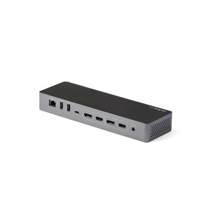 StarTech.com Thunderbolt 3 Dock with USB-C Host Compatibility, Dual 4K 60Hz DisplayPort 1.4 or Dual HDMI 2.0 Monitors, Single 8K, TB3/USB-C Laptop Docking Station, 96W PD, 5x USB, 10Gbps - 96W Power Delivery (TB3CDK2DHUE) - Docking station - USB-C 3.2 Gen 2 / Thunderbolt 3 - 2 x HDMI, 2 x DP - GigE - 1