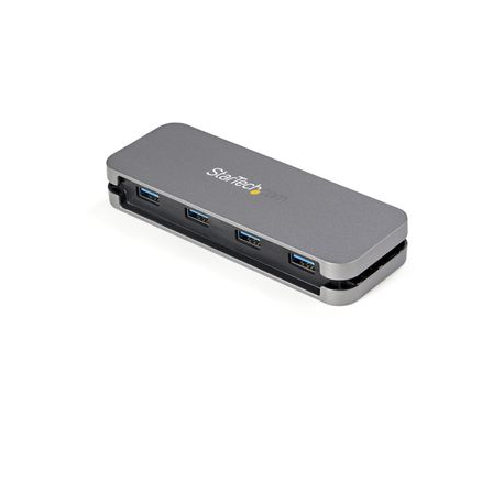 StarTech.com 4 Port USB 3.0 Hub, 4x USB-A, 5Gbps Laptop/Desktop USB Type-A Hub, USB Bus Powered, 11" Long Cable with Cable Management (HB30AM4AB) - Hub - 4 x USB 3.2 Gen 1 - desktop - 1