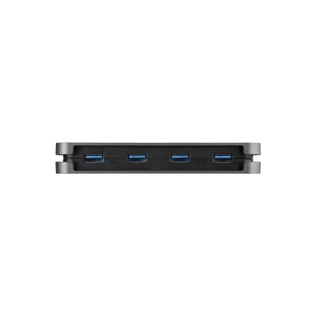 StarTech.com 4 Port USB 3.0 Hub, 4x USB-A, 5Gbps Laptop/Desktop USB Type-A Hub, USB Bus Powered, 11" Long Cable with Cable Management (HB30AM4AB) - Hub - 4 x USB 3.2 Gen 1 - desktop - 5
