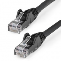 StarTech.com 50cm LSZH CAT6 Ethernet Cable, 10 Gigabit Snagless RJ45 100W PoE Network Patch Cord with Strain Relief, CAT 6 10GbE UTP, Black, Individually Tested / ETL, Low Smoke Zero Halogen - Category 6 - 24AWG (N6LPATCH50CMBK) - Patch cable - RJ-45 (M) to RJ-45 (M) - 50 cm - 6 mm - UTP - CAT 6 - snagless - black