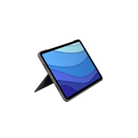 Logitech Combo Touch - Keyboard and folio case - with trackpad - backlit - Apple Smart connector - QWERTY - Pan Nordic - oxford grey - for Apple 11-inch iPad Pro (1st generation, 2nd generation, 3rd generation) - 3