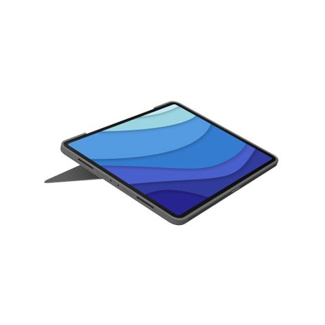Logitech Combo Touch - Keyboard and folio case - with trackpad - backlit - Apple Smart connector - QWERTY - Pan Nordic - oxford grey - for Apple 12.9-inch iPad Pro (5th generation) - 4