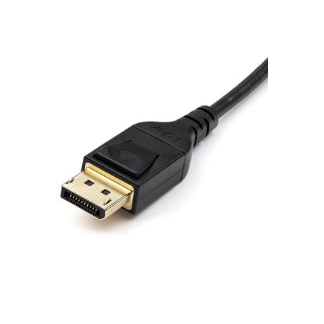 StarTech.com 6ft (2m) VESA Certified Mini DisplayPort to DisplayPort 1.4 Cable, 8K 60Hz HBR3 HDR, Super UHD mDP to DP 1.4 Cord, Slim (34 AWG) Ultra HD 4K 120Hz, Monitor / Video Cable - mDP to DP Cable (DP14MDPMM2MB) - DisplayPort cable - Mini DisplayPort (M) latched to DisplayPort (M) latched - DisplayPort 1.4 - 2 m - 8K support - black - 3