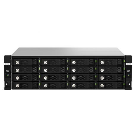 QNAP TL-R1620Sdc - Hard drive array - 16 bays (SATA-600 / SAS-3) - SAS 12Gb/s (external) - rack-mountable - 3U - 0
